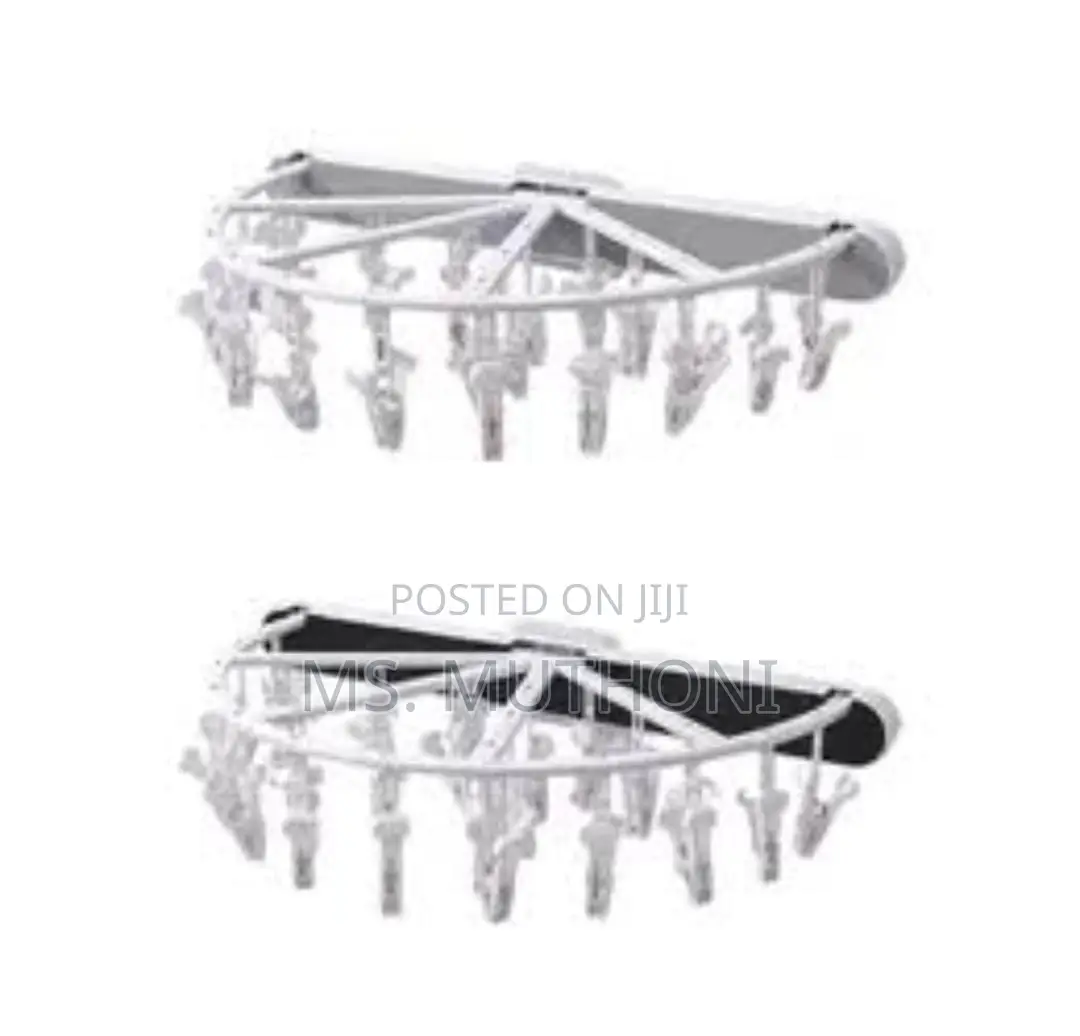 Semi Circular Punch Free Foldable 24 Peg Underwear Organizer