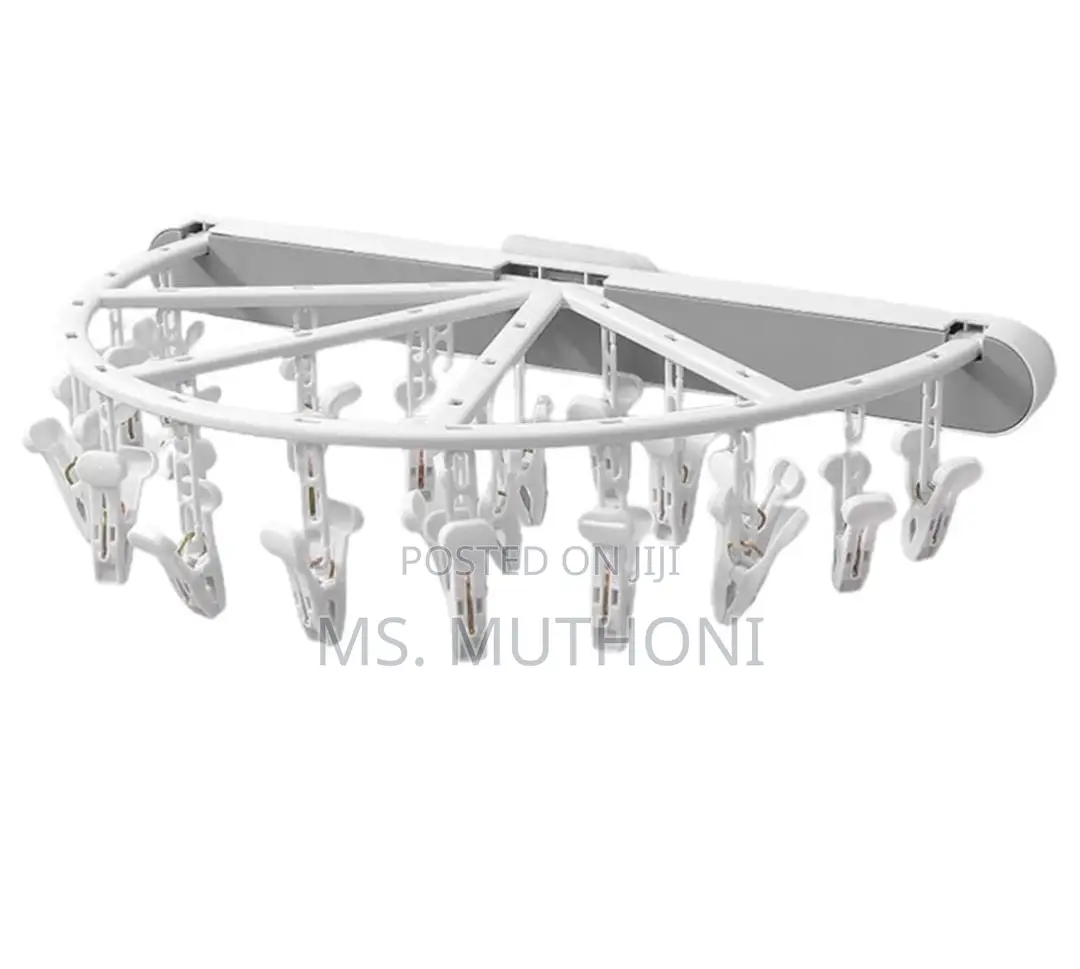 Semi Circular Punch Free Foldable 24 Peg Underwear Organizer