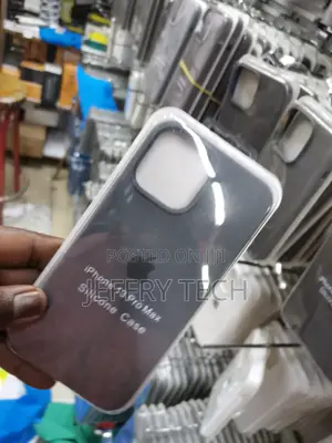 Silicon Phone Case for iPhone 13 Pro Max Color: Gray Black