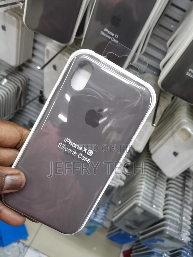 Silicone Back Cover Case for iPhone X Grey - thumbnail 3