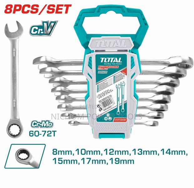 Total THT102RK086 8 PCS Ratchet Spanner Set - main view