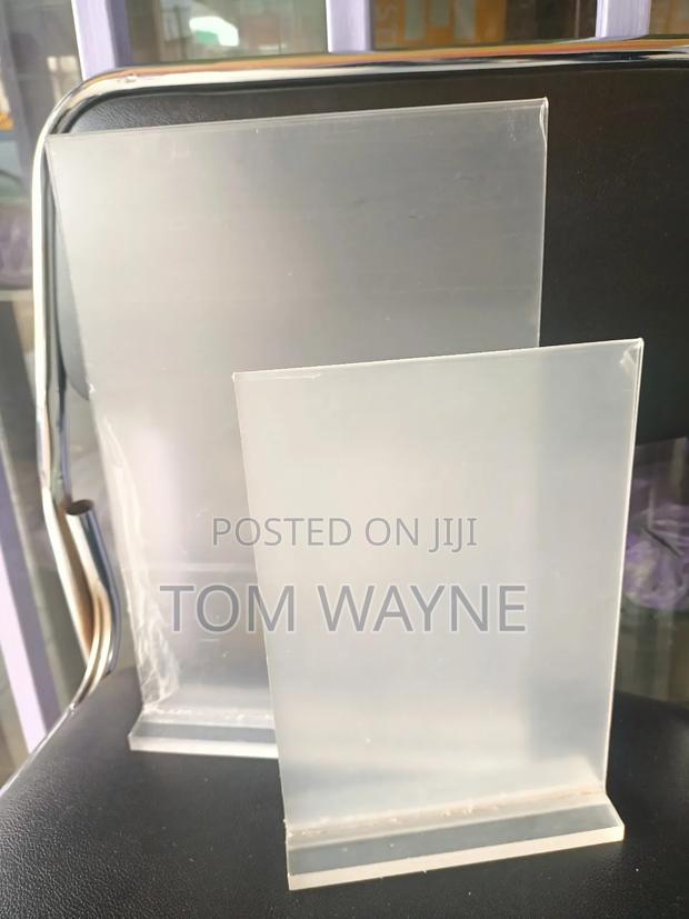 A5 Clear Menu Table Display - main view