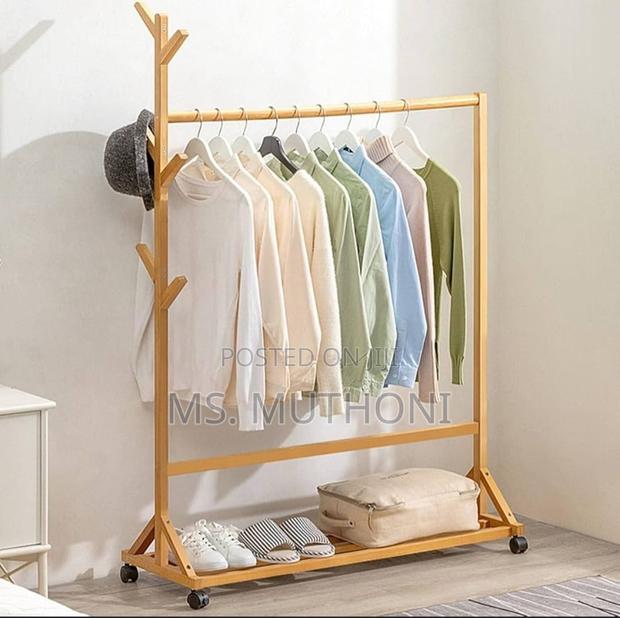 Bamboo Cloth Rack - main view
