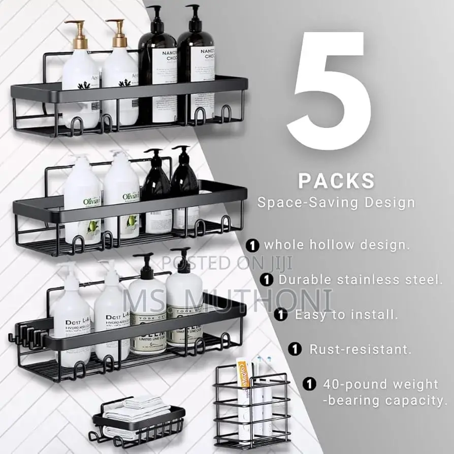  *5pcs Set Rectangular Shower Caddy