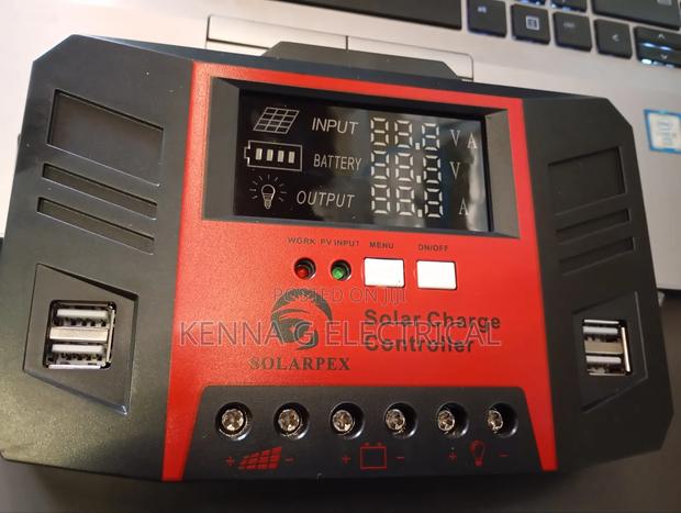 50A 12V 24V PWM Solar Charge Controller, With LCD Display - main view