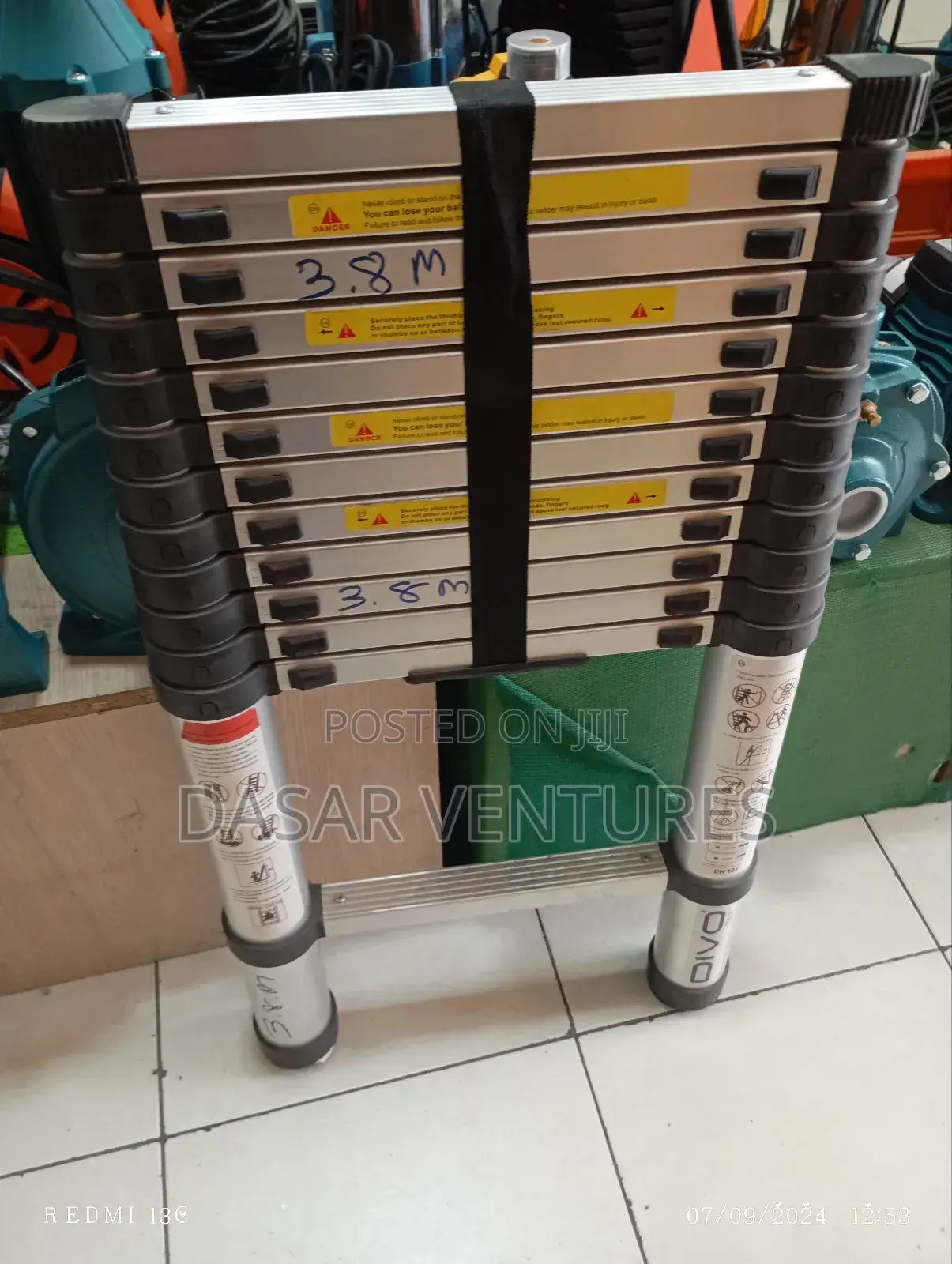 Telescopic Ladder 3.8m Aluminium