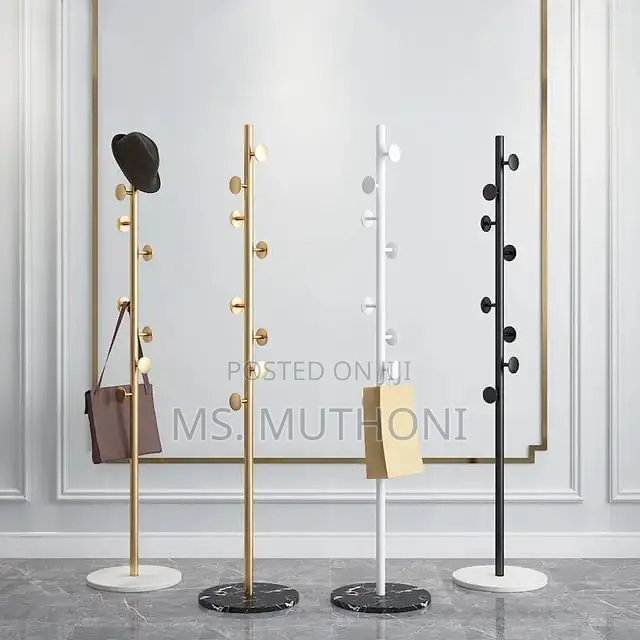 Marble Base Luxury Coat Rack Floor Standing Clothes Hanger