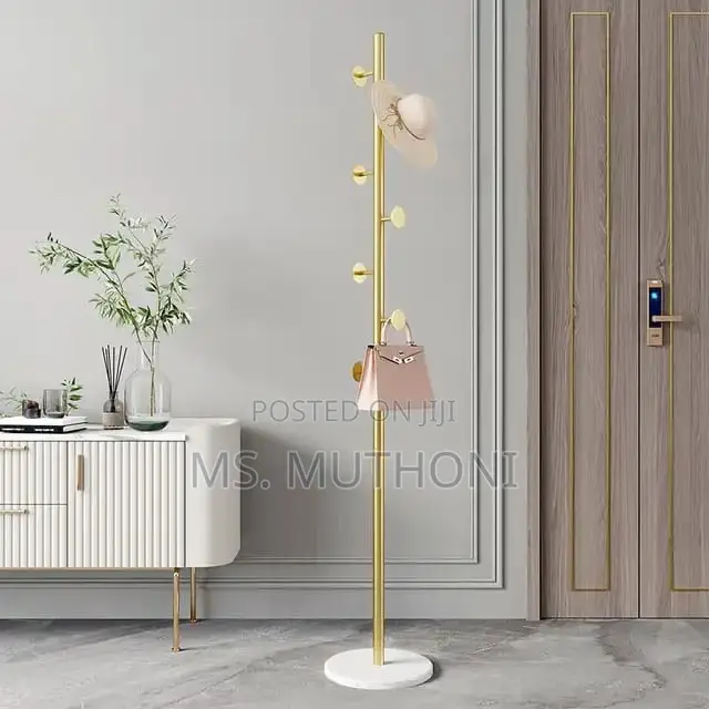 Marble Base Luxury Coat Rack Floor Standing Clothes Hanger