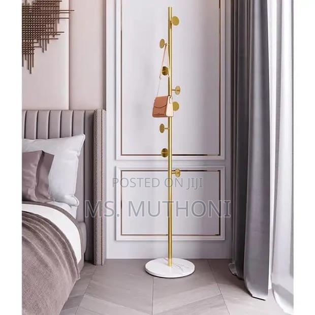 Marble Base Luxury Coat Rack Floor Standing Clothes Hanger - thumbnail 6