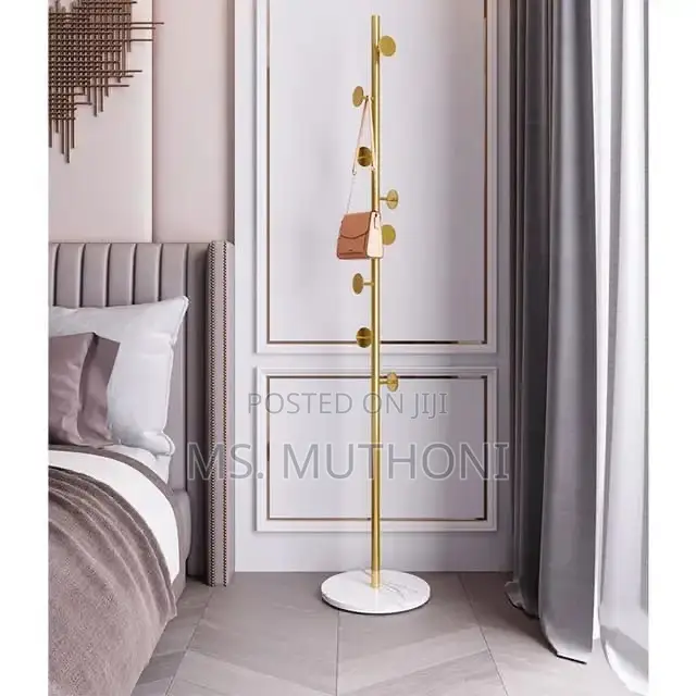 Marble Base Luxury Coat Rack Floor Standing Clothes Hanger