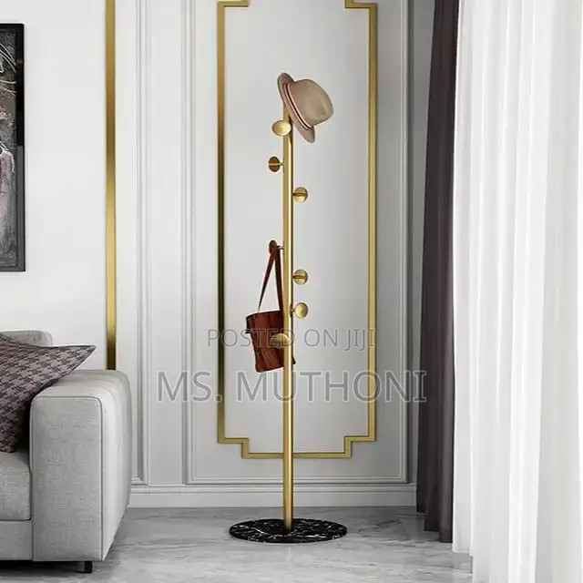 Marble Base Luxury Coat Rack Floor Standing Clothes Hanger