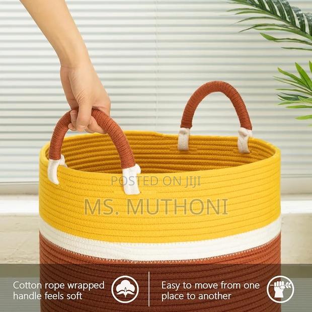 Woven Multipurpose Basket ( Laundry/Decorative ) - thumbnail 3