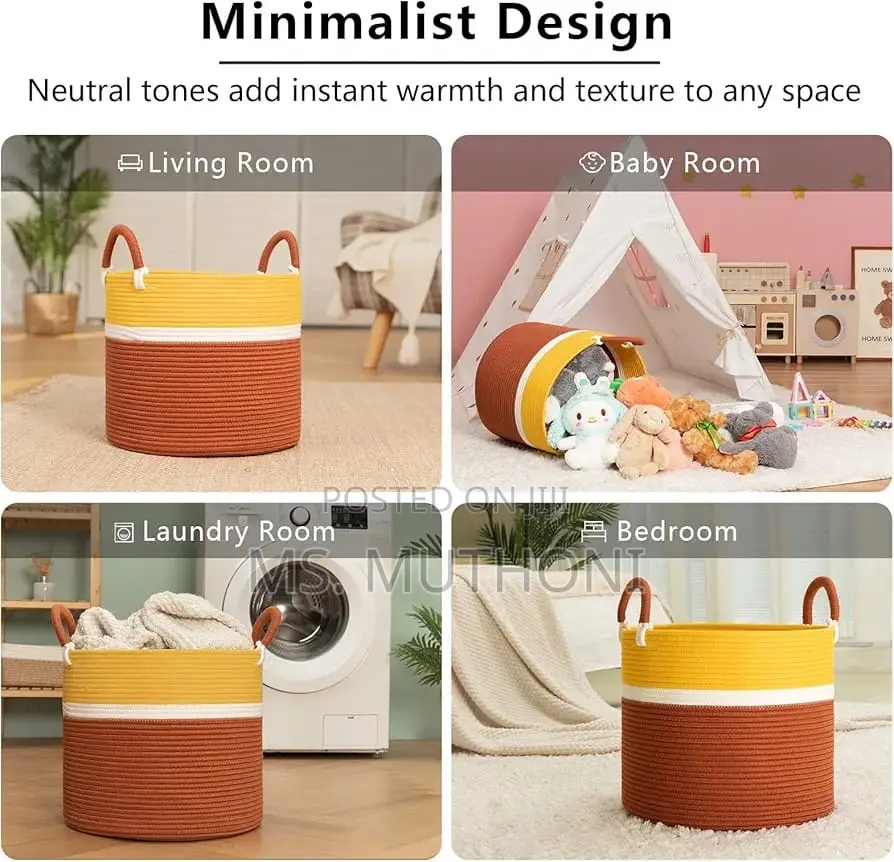 Woven Multipurpose Basket ( Laundry/Decorative )
