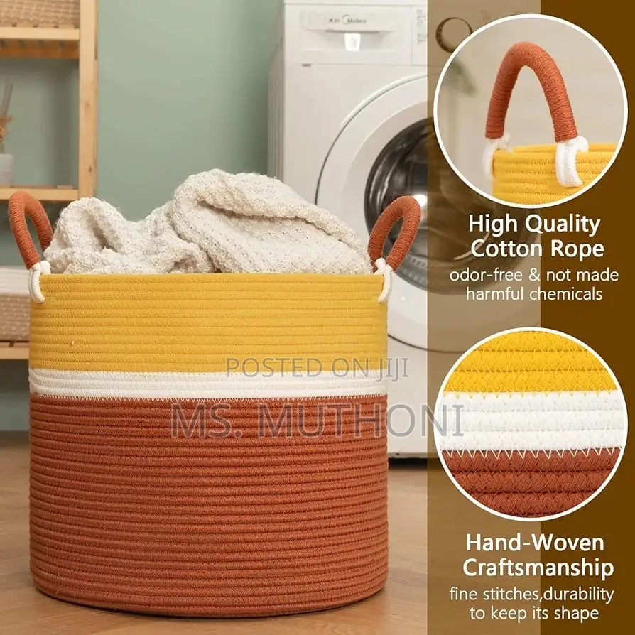 Woven Multipurpose Basket ( Laundry/Decorative )