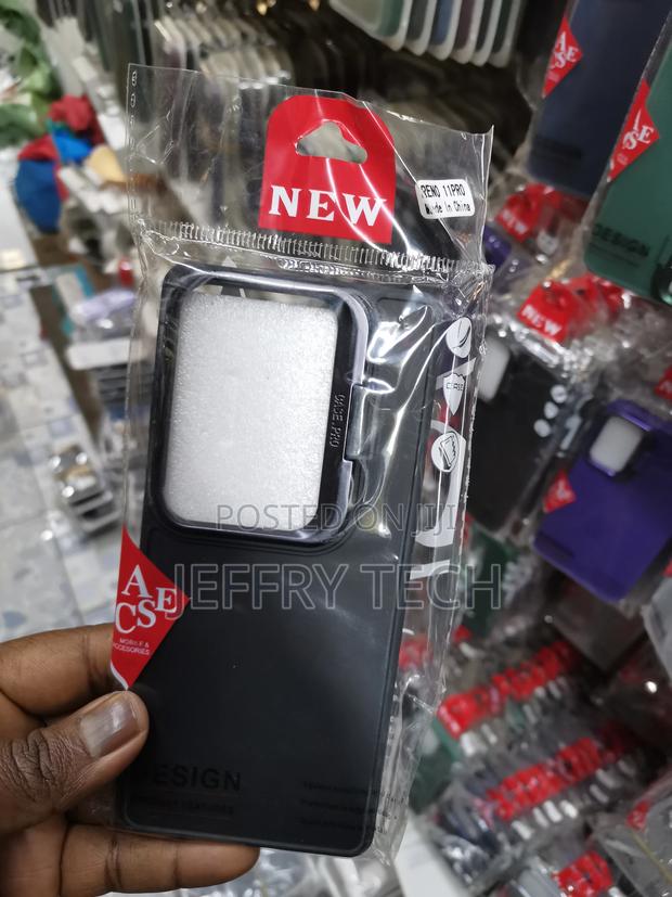 Black Reno 11 Pro Camera Stand Color TPU (Soft) Phone Case - main view