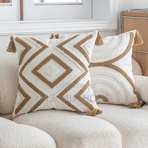 Boho Throw Pillow Covers With Tassels,