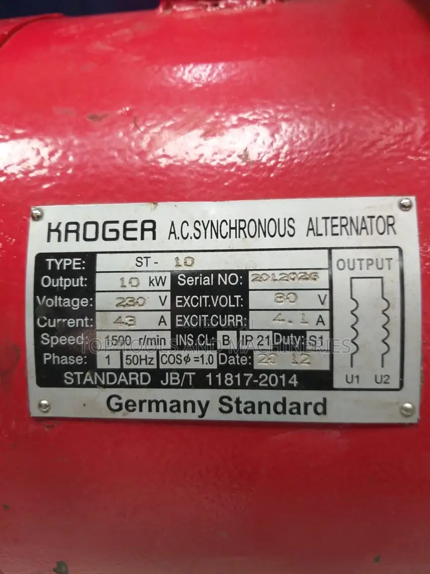 230v 50hz 10KW Single Phase Electric Generator Alternator