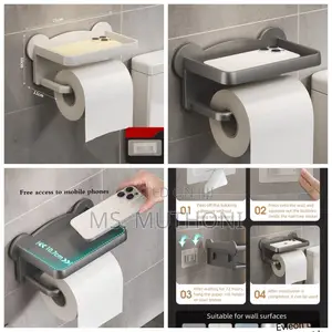 Punch Free Wall Mounted Tissue / Storage Rac
