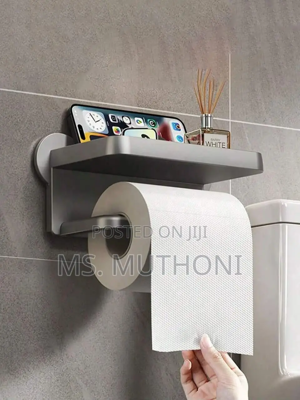Punch Free Wall Mounted Tissue / Storage Rac