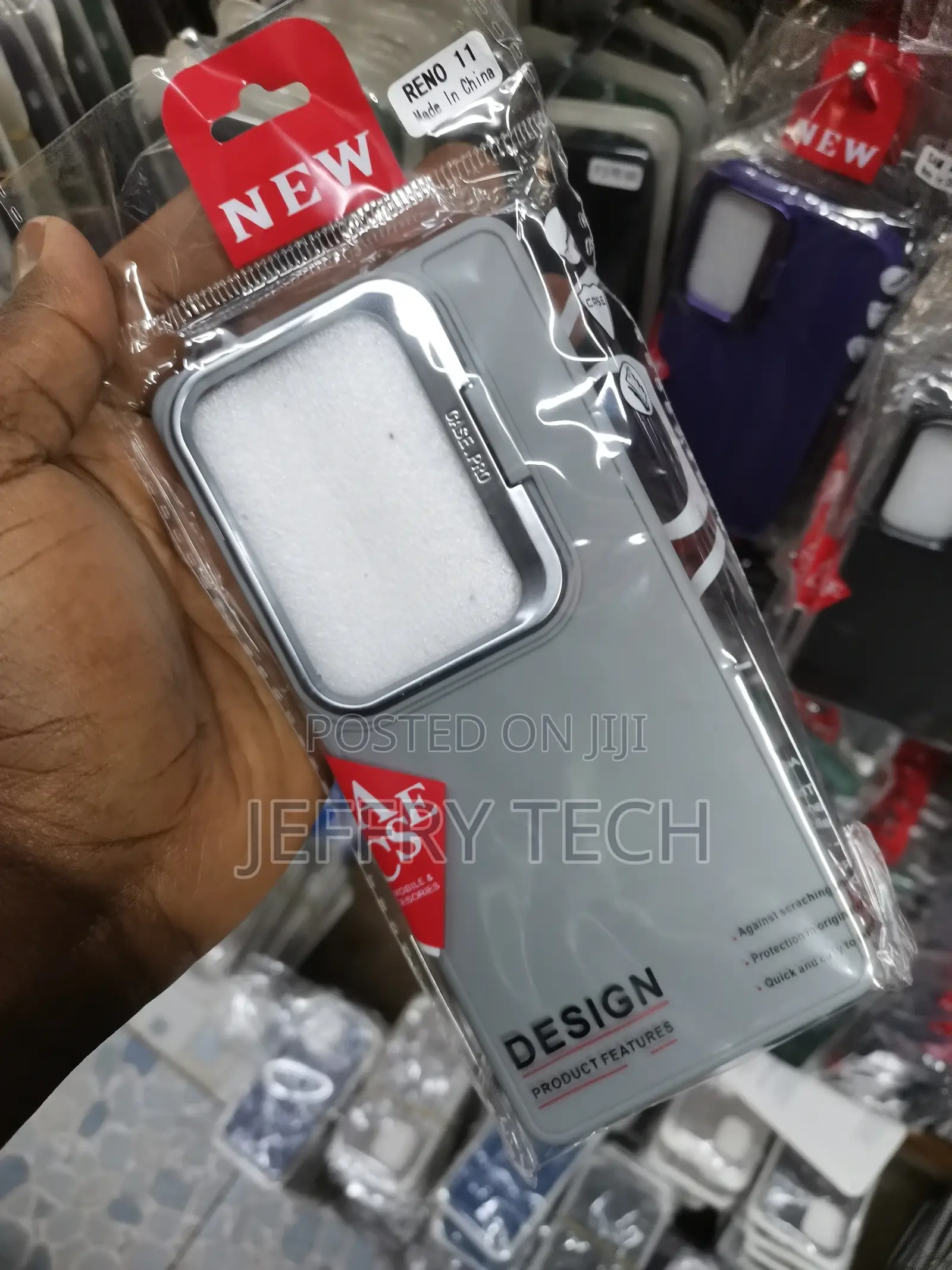 Grey Camera Stand Color TPU (Soft) Phone Case - Oppo Reno 11