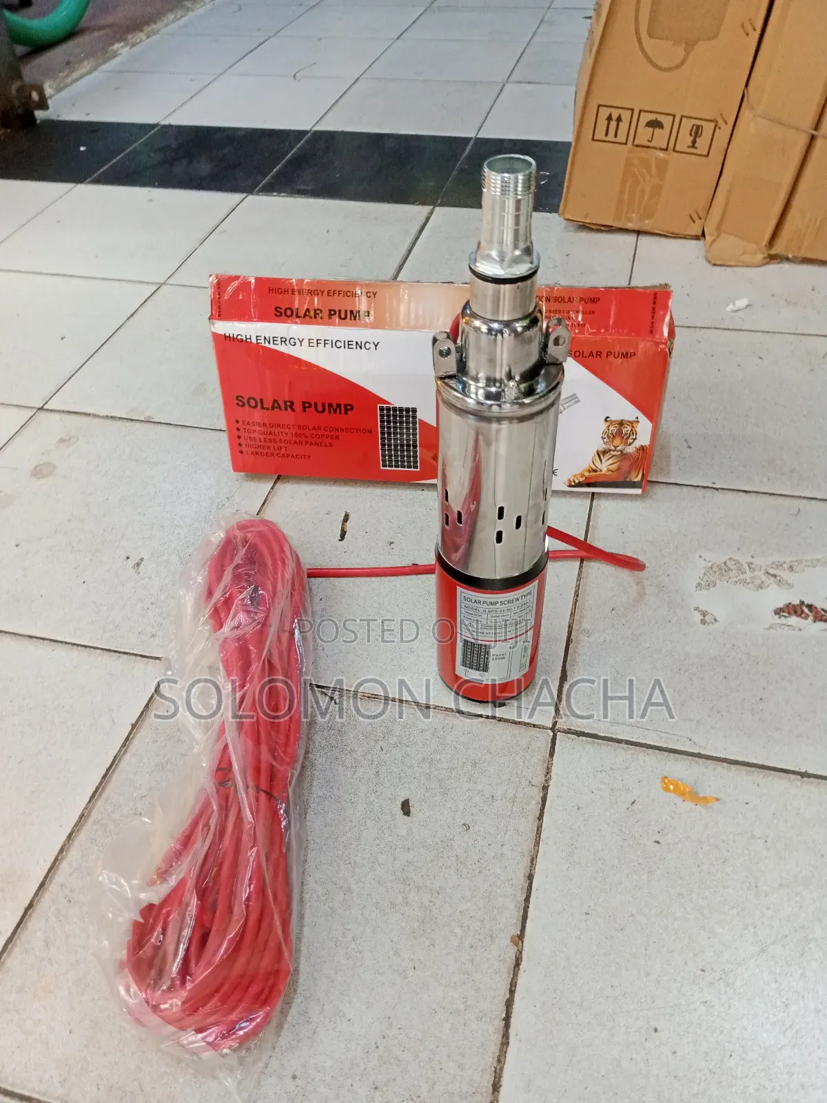 Tiger Submersible Solar Pump Head 50m