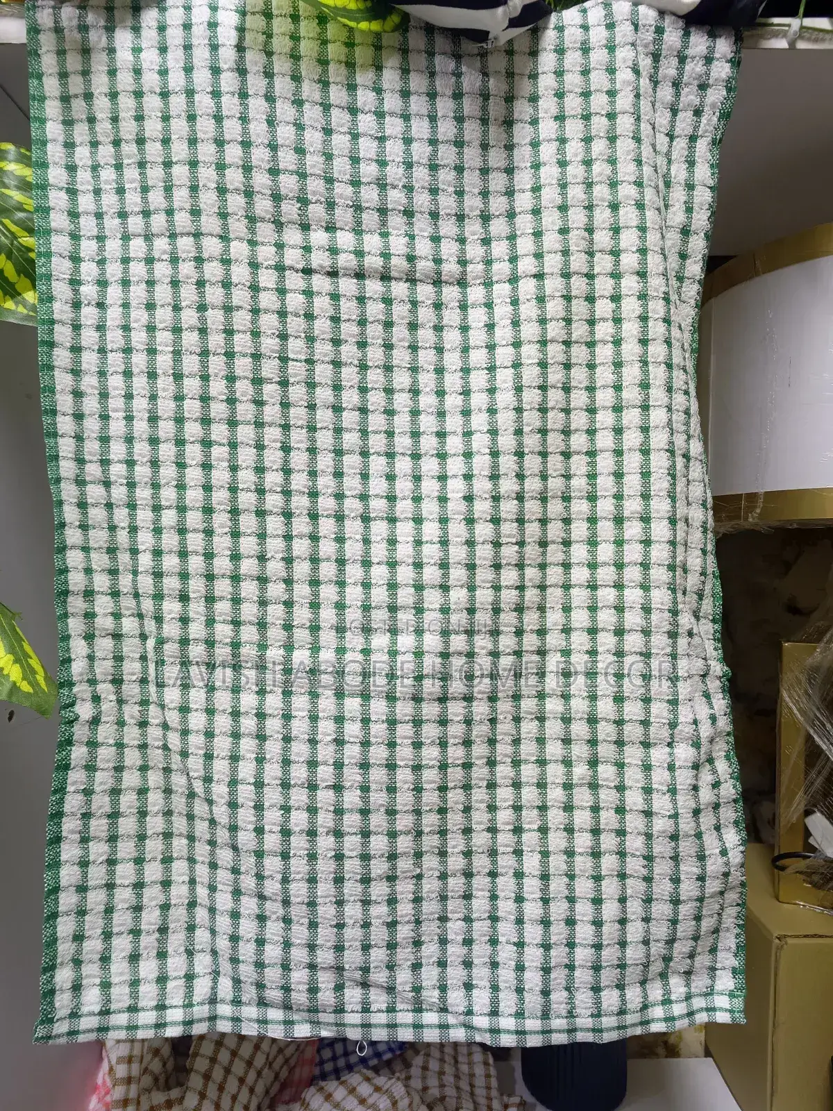 High Absorbent Kitchen Towel Green and White