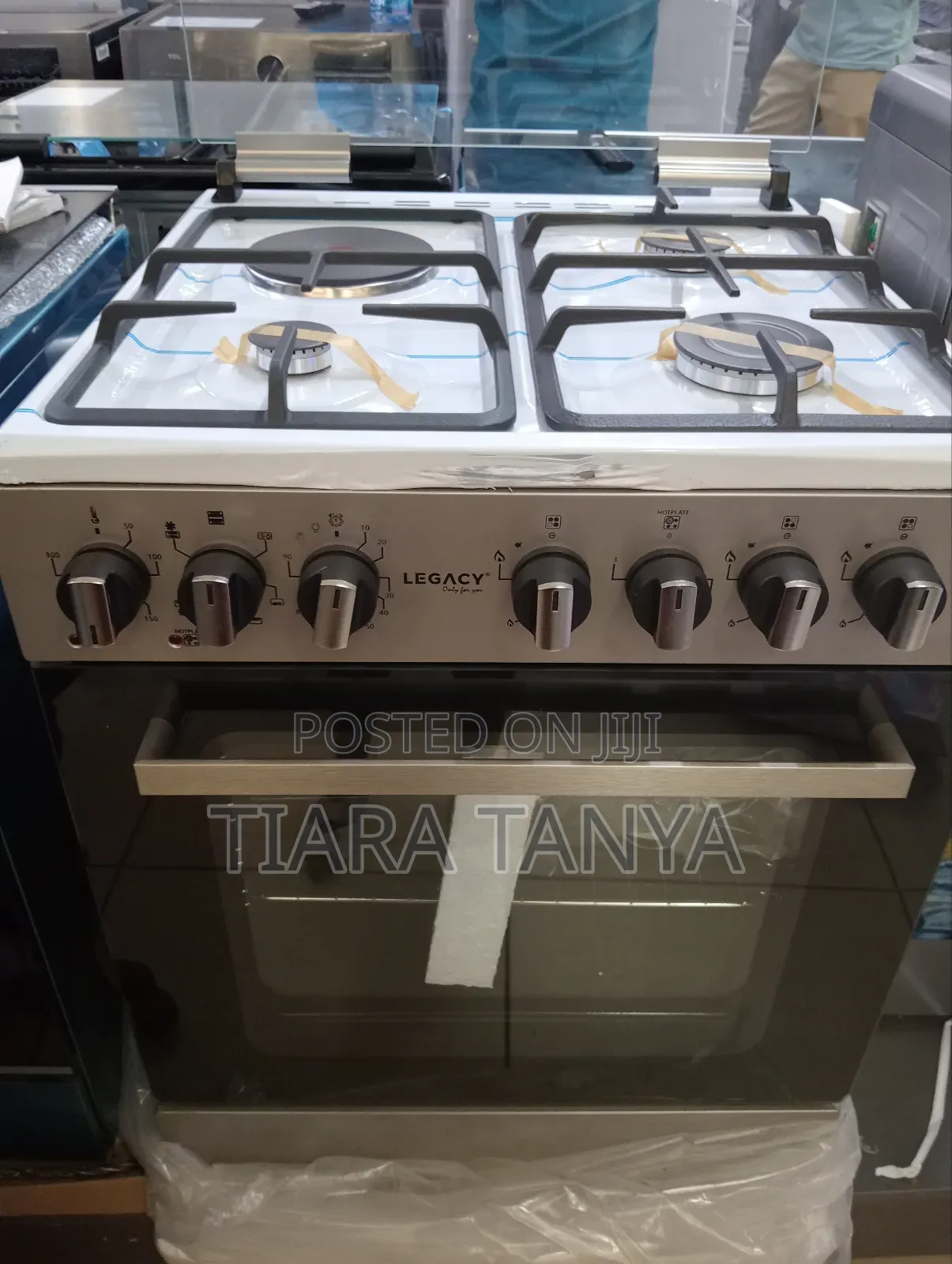 Legacy 3 Gas+ 1 Electric Standing Cooker,Black 60cm”60cm