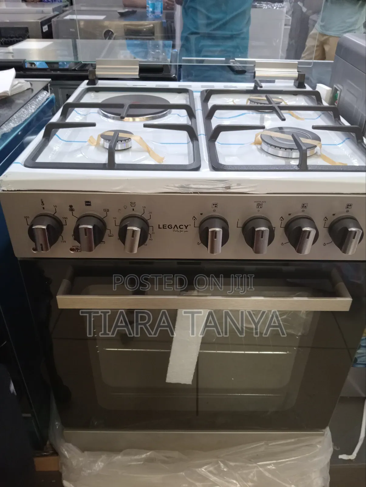Legacy 3 Gas+ 1 Electric Standing Cooker,Black 60cm”60cm