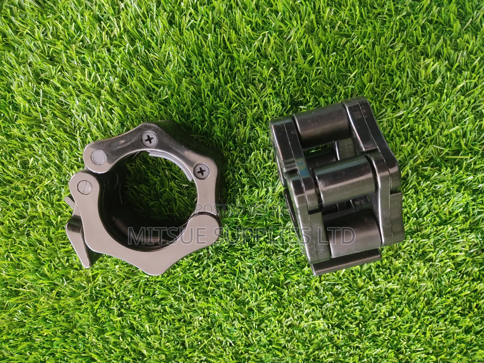Pair of Gym Weight Collar Nuts Plastic Black