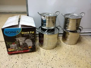 4pc Stainless Steel Sufuria / Stock Pot Sufuria