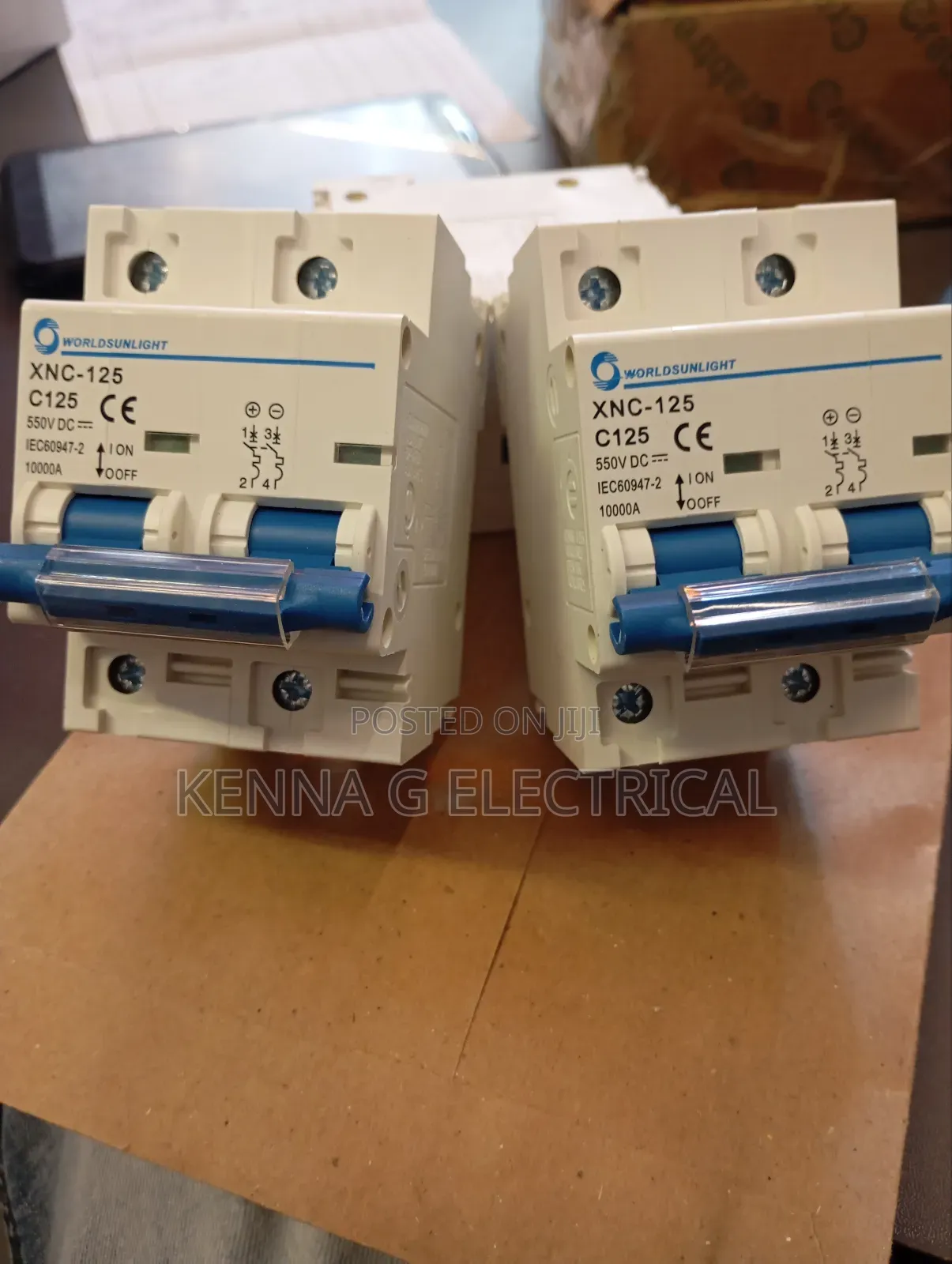 125a Dc 550v Circuit Breaker MCB 2pole