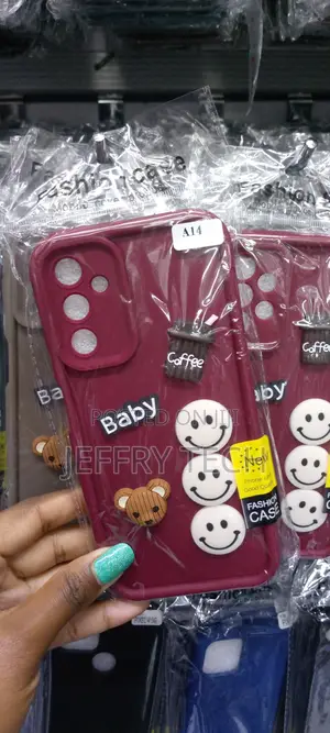 Red 3D Doll Bear Phone Case for Samsung Galaxy A14
