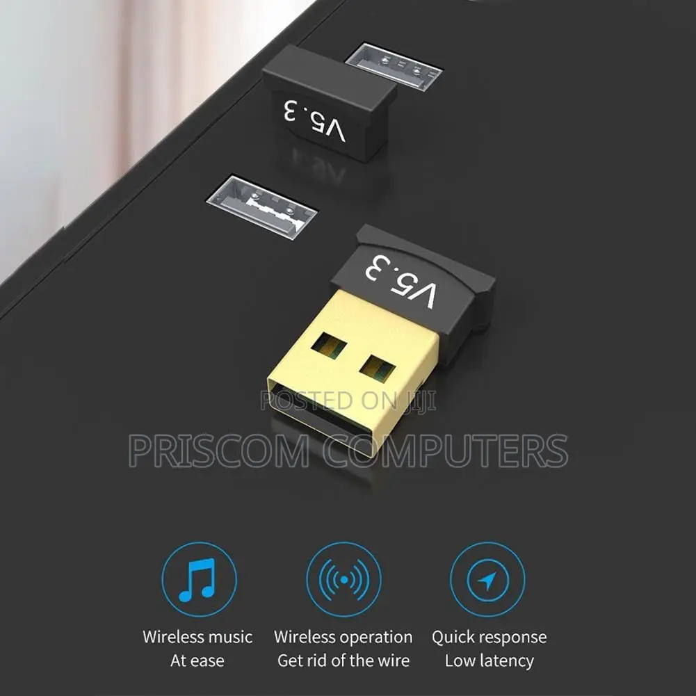 5.3 Bluetooth Adapter for PC, USB Bluetooth Adapter 5.3
