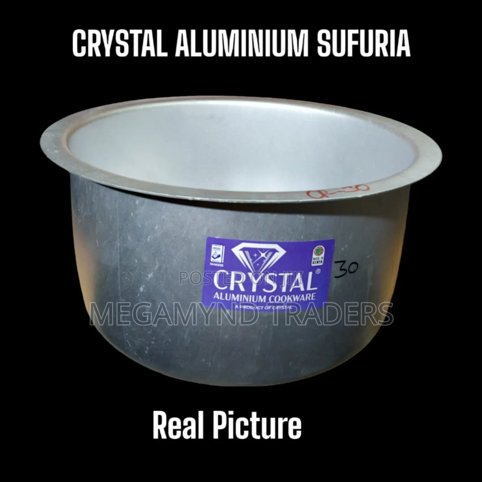 15 LTR Aluminium Sufuria With Lid