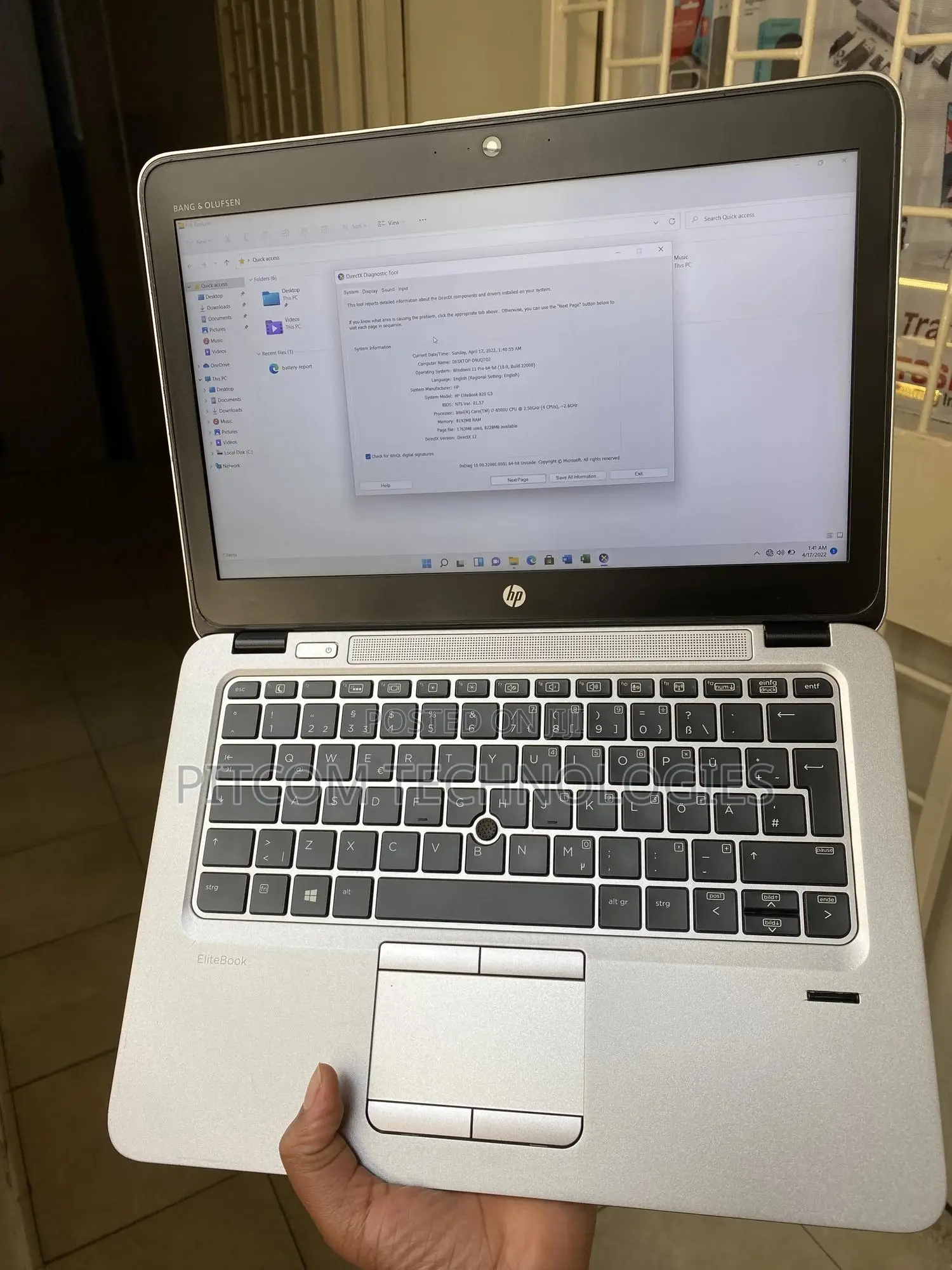 Laptop HP EliteBook 820 G3 8GB Intel Core I5 SSD 256GB