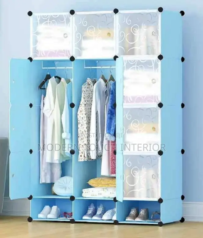 Plastic 3 Column Wardrobe