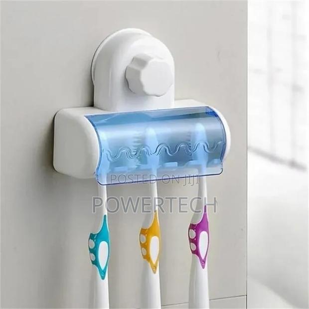 Transparent Suction Cup Toothbrush Holder - main view