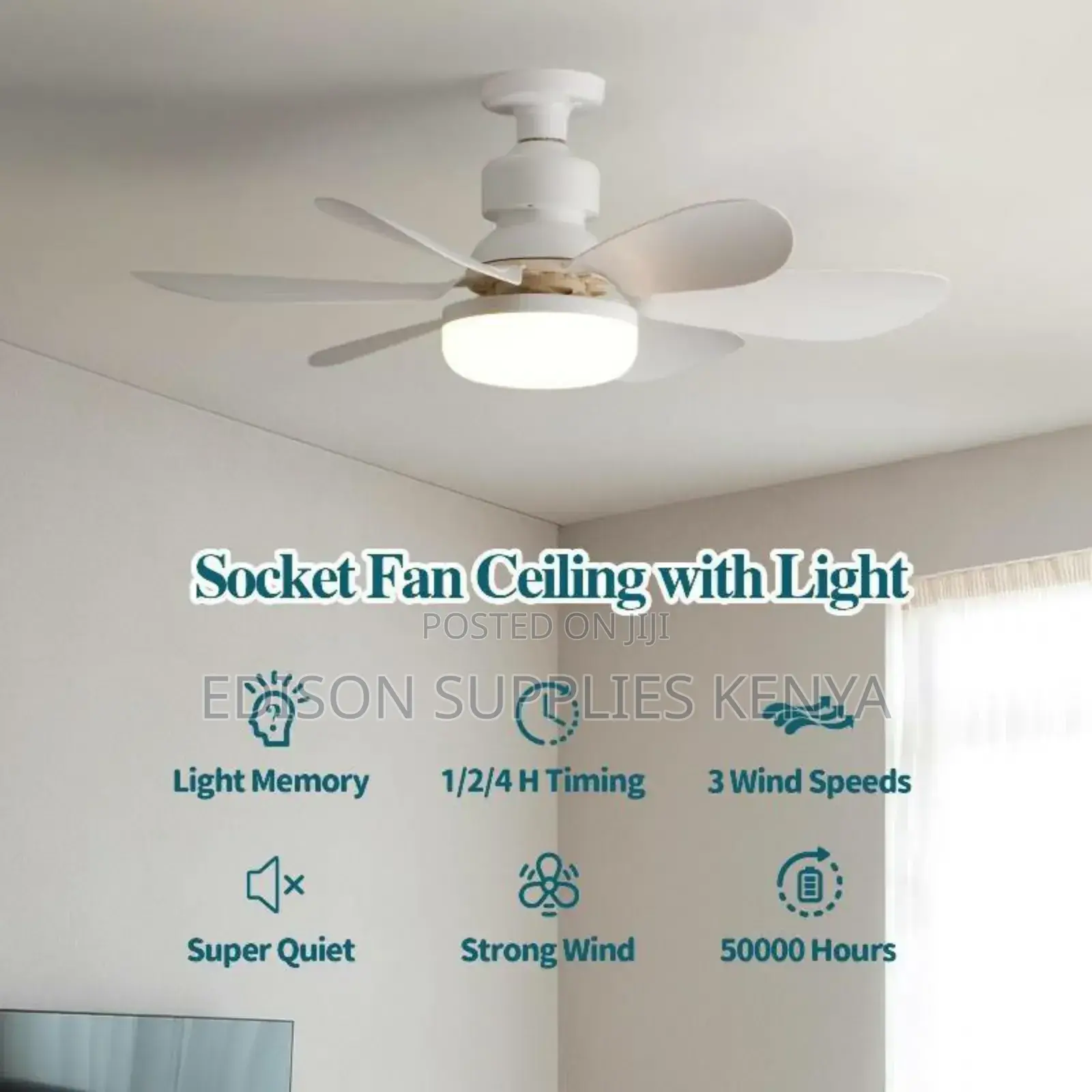 Estia Fan Light With Remote Ceiling Fan With Led Bulb 40w