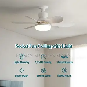Estia Fan Light With Remote Ceiling Fan With Led Bulb 40w