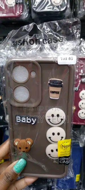 Cute Cartoon Creative 3D Coffee Bear Doll Casing Fashion Y03