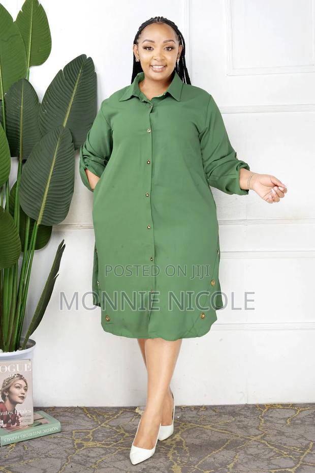 Jungle Green Shift Dress - main view