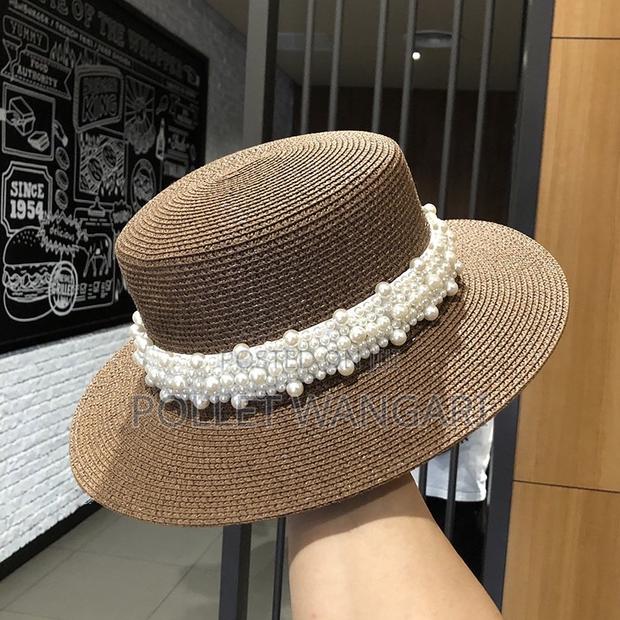 Pearl Accessorized Boater Straw Hat - thumbnail 3