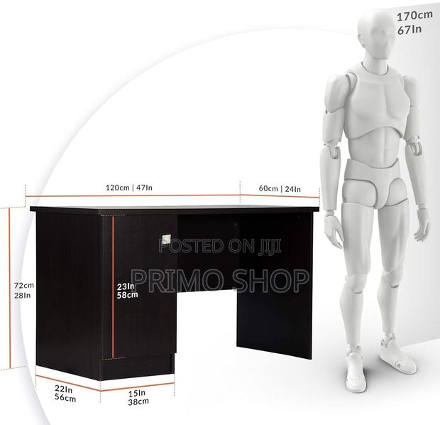 Study Table and Office Desk (Dark Wenge, Matte Finish) - thumbnail 6