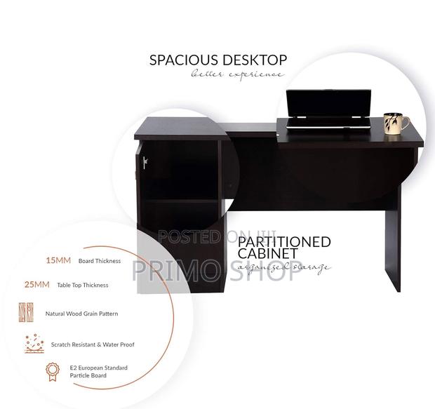 Study Table and Office Desk (Dark Wenge, Matte Finish) - thumbnail 7