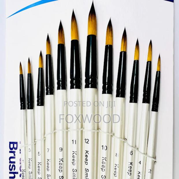 Round Artist Brush Set 12pcs - thumbnail 3
