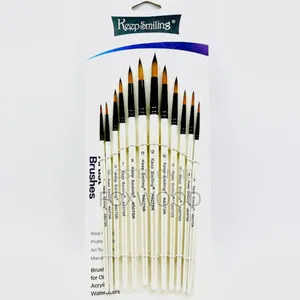 Round Artist Brush Set 12pcs