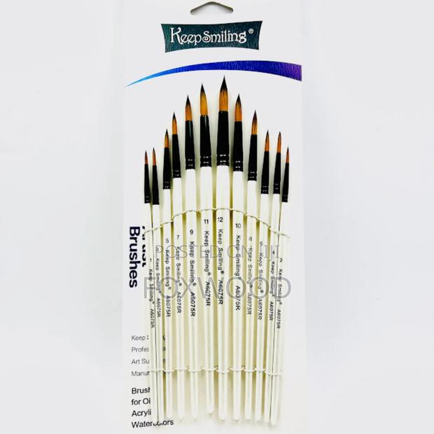 Round Artist Brush Set 12pcs - thumbnail 5