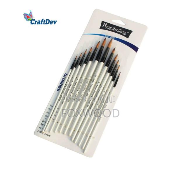 Round Artist Brush Set 12pcs - thumbnail 6
