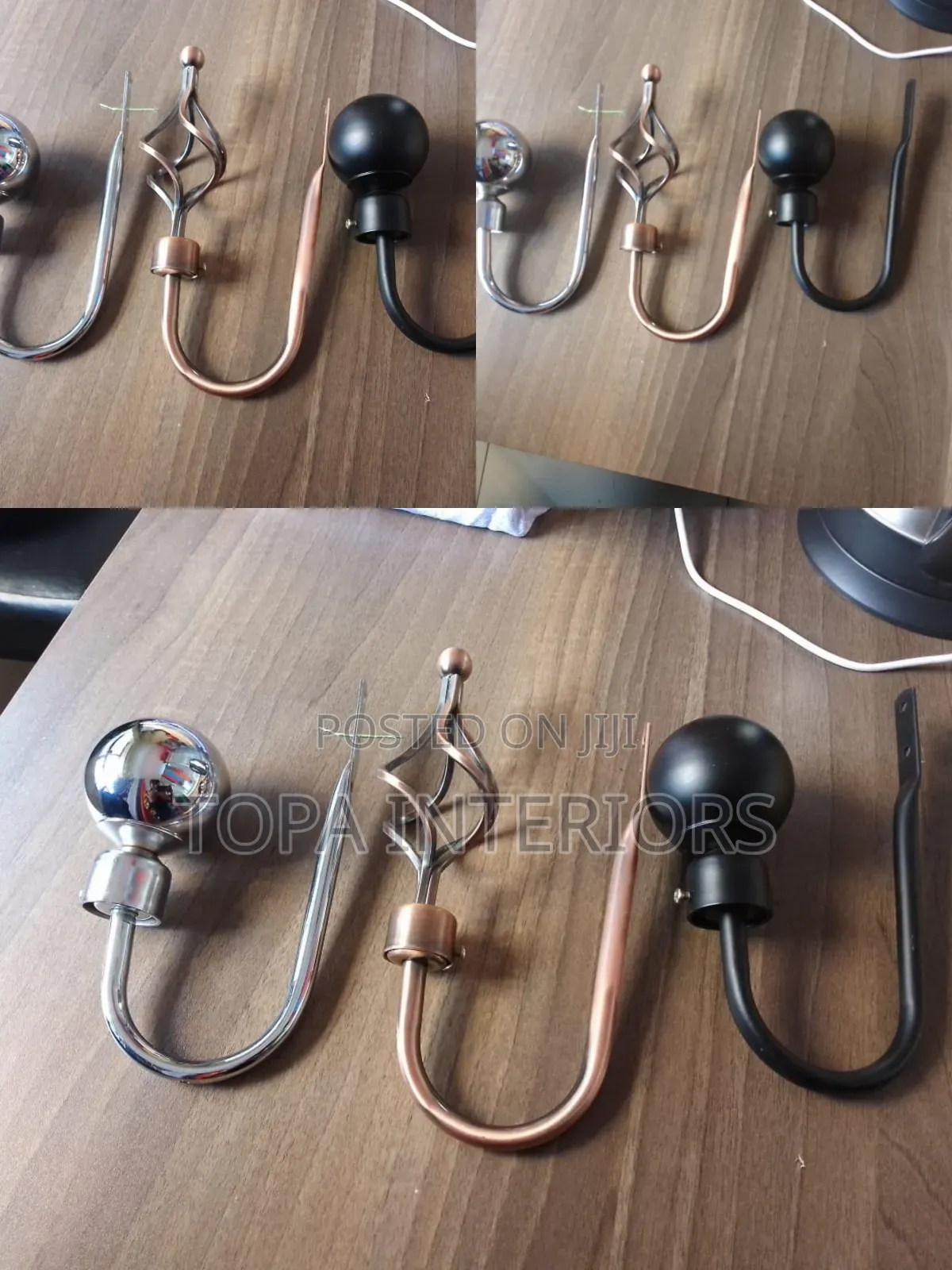 Elegant Metallic Curtain Holders Wall Mounted Curtain Holder