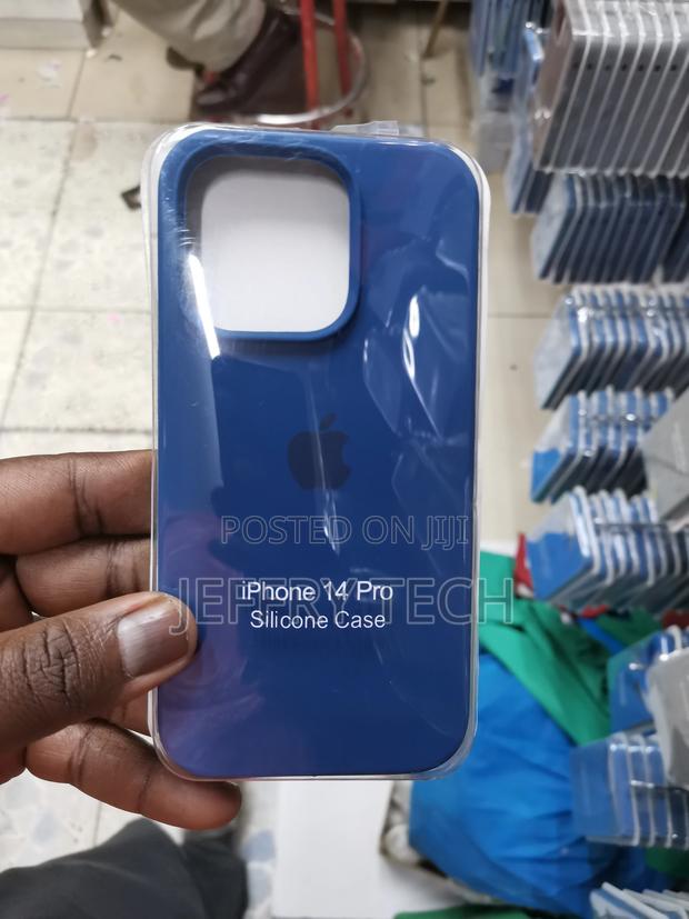 For iPhone 14 Pro Max (6.7 ) Premium Silicon Blue Case - main view